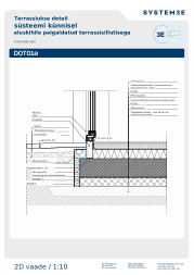 Terrassiukse detail süsteemi künnisel aluskihile paigaldatud terrassisillutisega