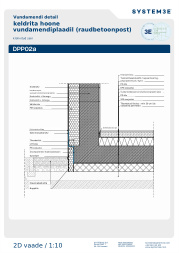 Vundamendi detail keldrita hoone vundamendiplaadil raudbetoonpost